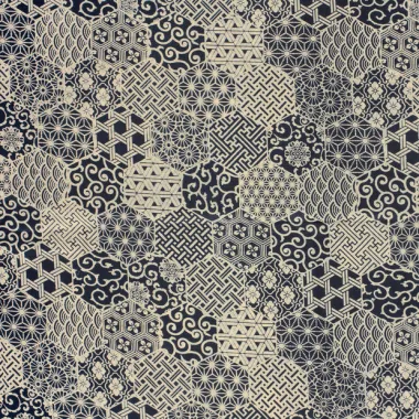 -Baumwolle - Batik - Voile - Fantasie - Indigo - 23354-006 - Baumwolle - Batik - Voile - Fantasie - Indigo - 23354-006