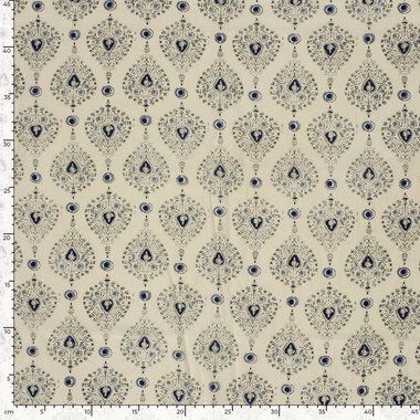 -Katoen stof - batik - voile - abstract - beige - 23359-052 - Katoen stof - batik - voile - abstract - beige - 23359-052