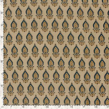 -Katoen stof - batik - voile - abstract - beige - 23360-052 - Katoen stof - batik - voile - abstract - beige - 23360-052