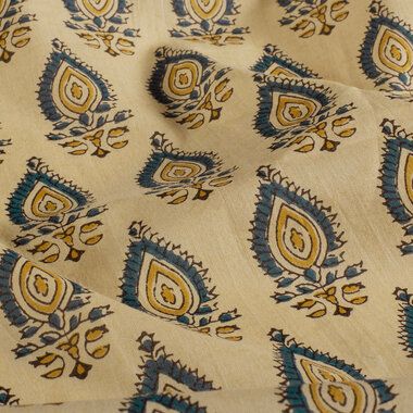 -Katoen stof - batik - voile - abstract - beige - 23360-052 - Katoen stof - batik - voile - abstract - beige - 23360-052