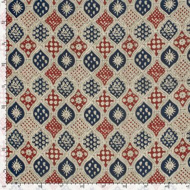 -Katoen stof - batik - voile - fantasie - beige - 23361-052 - Katoen stof - batik - voile - fantasie - beige - 23361-052
