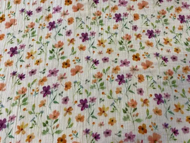 -Musselin - digitale Blumen - Creme - 25/23432-051 - Musselin - digitale Blumen - Creme - 25/23432-051
