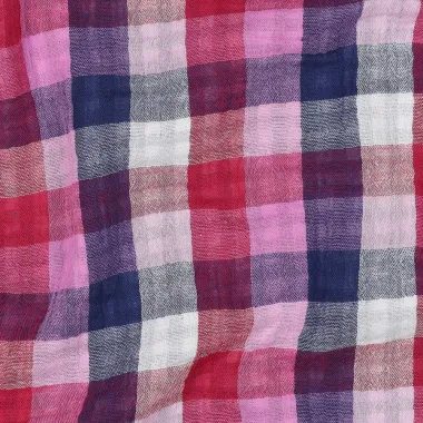 -Hydrofiel stof - dubbelzijdig checks - lila navy - 25/3645-001 - Hydrofiel stof - dubbelzijdig checks - lila navy - 25/3645-001