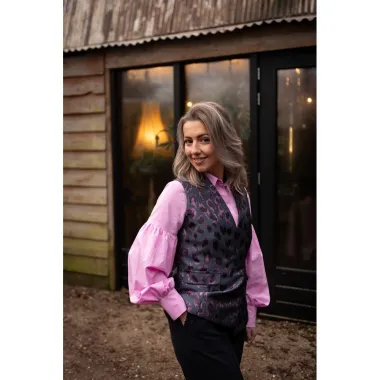 -Polyester stof - jacquard - dierenprint - grijs - 25/3677-001 - Polyester stof - jacquard - dierenprint - grijs - 25/3677-001