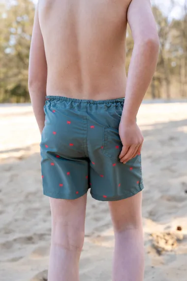 -Recycled polyester stof - quick dry swimwear - digitaal krabben - olijf - 25/23862-026 - Recycled polyester stof - quick dry swimwear - digitaal krabben - olijf - 25/23862-026