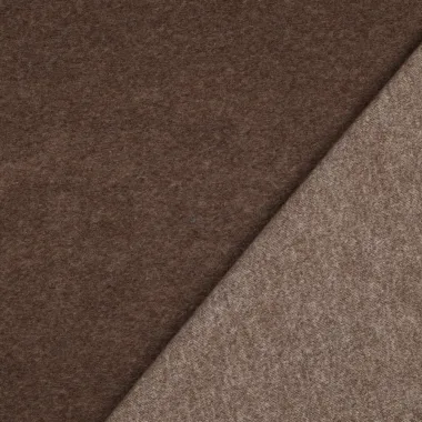 -Wollen stof - merino wol fleece - bruin - 25/3764-007 - Wollen stof - merino wol fleece - bruin - 25/3764-007