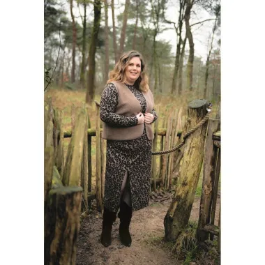 -Wollen stof - merino wol fleece - bruin - 25/3764-007 - Wollen stof - merino wol fleece - bruin - 25/3764-007