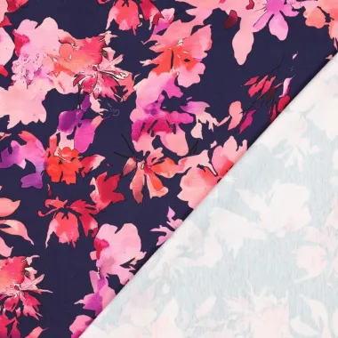 -Jersey - digitale Blumen - marineblau - 25/5054-003 - Jersey - digitale Blumen - marineblau - 25/5054-003