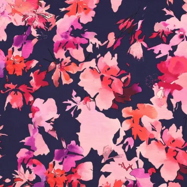 -Jersey - digitale Blumen - marineblau - 25/5054-003 - Jersey - digitale Blumen - marineblau - 25/5054-003