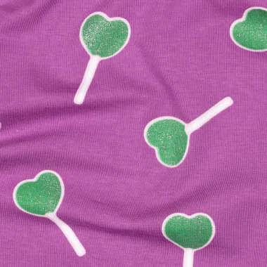 -Jersey - Glitzer-Lolli - lila - 25/5109-008 - Jersey - Glitzer-Lolli - lila - 25/5109-008
