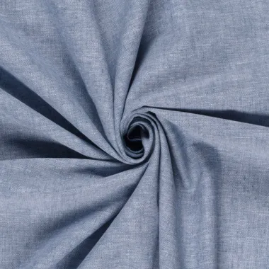 -Linnen stof - linnen mix chambré - indigo - 23031-006 - Linnen stof - linnen mix chambré - indigo - 23031-006