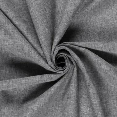 -Linnen stof - linnen mix chambré - zwart - 23031-069 - Linnen stof - linnen mix chambré - zwart - 23031-069