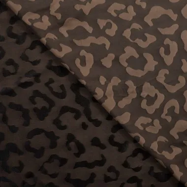 -Viscose stof - polyestermix - jacquard - panterprint - taupe - 22852-690 - Viscose stof - polyestermix - jacquard - panterprint - taupe - 22852-690