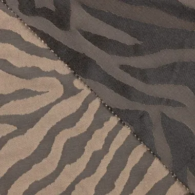 -Viscose stof - polyestermix - jacquard - zebraprint - taupe - 22855-690 - Viscose stof - polyestermix - jacquard - zebraprint - taupe - 22855-690