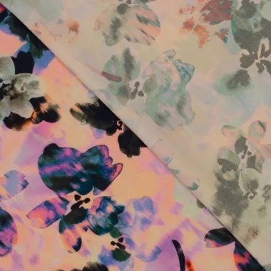 -Viscose stof - digitaal bloemen - roze multi - 922780-61 - Viscose stof - digitaal bloemen - roze multi - 922780-61