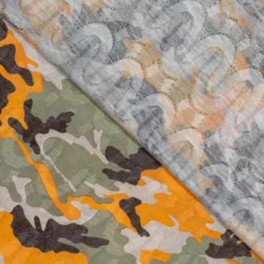 -Stretch stof - camouflage - oranje multi - 325042-10 - Stretch stof - camouflage - oranje multi - 325042-10