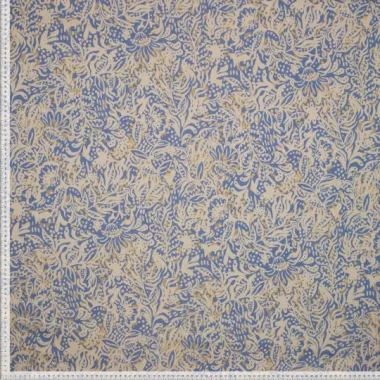 -Stretch stof - digitaal bloemen - crème blauw - 923449-90 - Stretch stof - digitaal bloemen - crème blauw - 923449-90
