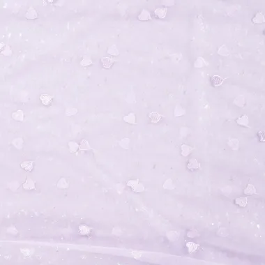 -Tule stof - geborduurde hartjes - lila - 49001-430 - Tule stof - geborduurde hartjes - lila - 49001-430