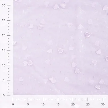 -Tule stof - geborduurde hartjes - lila - 49001-430 - Tule stof - geborduurde hartjes - lila - 49001-430