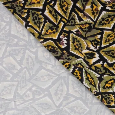 -Stretch stof - graphic animals - kaki - 22002-281 - Stretch stof - graphic animals - kaki - 22002-281