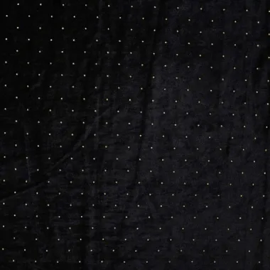 -Velours stof - dew drops goud - zwart - 22757-750 - Velours stof - dew drops goud - zwart - 22757-750