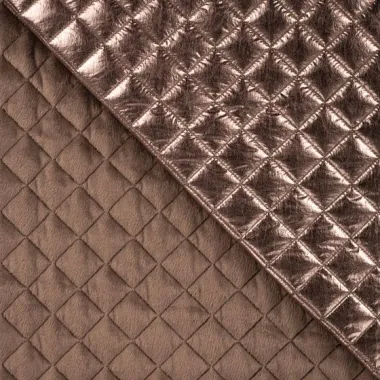 -Doorgestikte stof - quilted poly creased - brons - 22763-760 - Doorgestikte stof - quilted poly creased - brons - 22763-760
