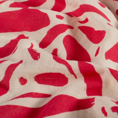 -Hydrofiel stof - abstract - rood - 23267-016 - Hydrofiel stof - abstract - rood - 23267-016