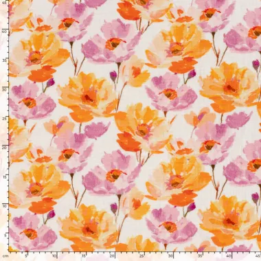 -Hydrofiel stof - digitaal bloemen - wit multi - 23269-050 - Hydrofiel stof - digitaal bloemen - wit multi - 23269-050