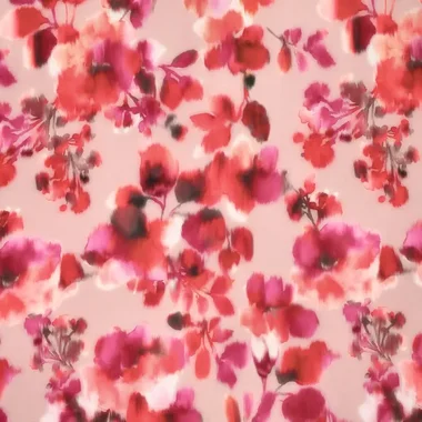 -Viscose stof - stretch - Japanese twill - roze multi - 22032-870 - Viscose stof - stretch - Japanese twill - roze multi - 22032-870