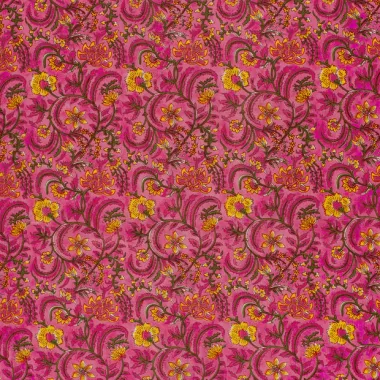 -Katoen stof - batik - voile - bloemen - roze - 23386-014 - Katoen stof - batik - voile - bloemen - roze - 23386-014