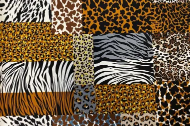 -Stretch stof - dierenprint- bruin multi - 16620-098 - Stretch stof - dierenprint- bruin multi - 16620-098