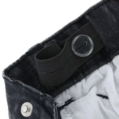 -Knoopsgat elastiek 25 mm - zwart per meter - 970180 - Knoopsgat elastiek 25 mm - zwart per meter - 970180