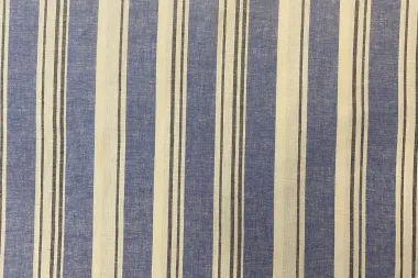 -Linnen stof - linnenmix - strepen - blauw - 310201-24 - Linnen stof - linnenmix - strepen - blauw - 310201-24