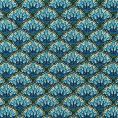 -Tricot stof - punta di roma - sparkling retro - blauw - 22016-670 - Tricot stof - punta di roma - sparkling retro - blauw - 22016-670