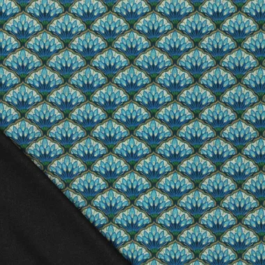 -Tricot stof - punta di roma - sparkling retro - blauw - 22016-670 - Tricot stof - punta di roma - sparkling retro - blauw - 22016-670