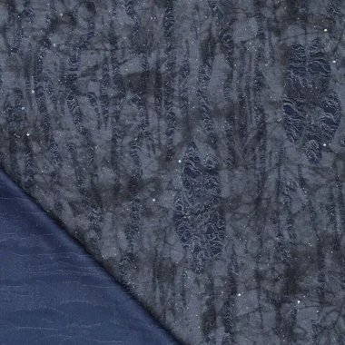 -Tricot stof - dropps holes jacquard - blauw - 22075-690 - Tricot stof - dropps holes jacquard - blauw - 22075-690