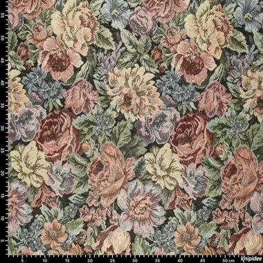 -Polyester stof - gobelin - bloemen - multi - 22212-999 - Polyester stof - gobelin - bloemen - multi - 22212-999