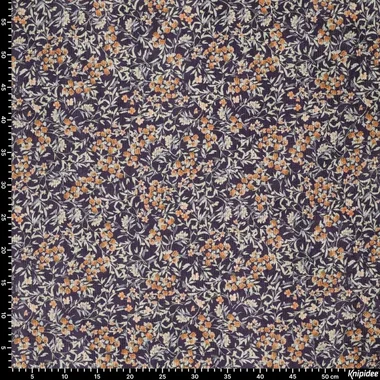 -Ribcord Stoff - Kord - digital floral - dunkelblau multi - 22241-600 - Ribcord Stoff - Kord - digital floral - dunkelblau multi - 22241-600