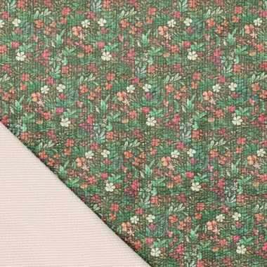 -Ribcord stof - corduroy - digitaal bloemetjes - groen multi - 22242-307 - Ribcord stof - corduroy - digitaal bloemetjes - groen multi - 22242-307