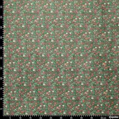 -Ribcord stof - corduroy - digitaal bloemetjes - groen multi - 22242-307 - Ribcord stof - corduroy - digitaal bloemetjes - groen multi - 22242-307