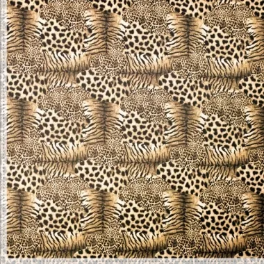 -Kunstleer stof - dierenprint leather imitation - bruin multi - 923032-80 - Kunstleer stof - dierenprint leather imitation - bruin multi - 923032-80