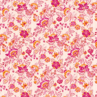 -Doorgestikte stof - mousseline gewatteerd - 2-zijdig - abstract & bloemen - lichtroze multi - 23279-011 - Doorgestikte stof - mousseline gewatteerd - 2-zijdig - abstract & bloemen - lichtroze multi - 23279-011