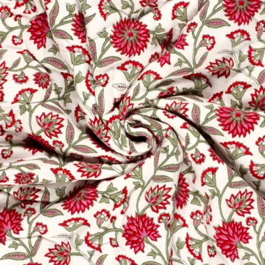 -Doorgestikte stof - mousseline gewatteerd - 2-zijdig - bloemen - kaki - 23281-027 - Doorgestikte stof - mousseline gewatteerd - 2-zijdig - bloemen - kaki - 23281-027