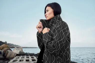 -Doorgestikte stof - stepped cord - zwart - 22064-999 - Doorgestikte stof - stepped cord - zwart - 22064-999