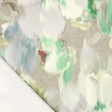-Viscose stof - stretch - satijn - digitaal bloemen - groen multi - 22293-320 - Viscose stof - stretch - satijn - digitaal bloemen - groen multi - 22293-320
