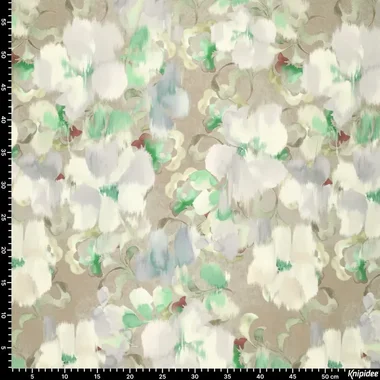 -Viscose stof - stretch - satijn - digitaal bloemen - groen multi - 22293-320 - Viscose stof - stretch - satijn - digitaal bloemen - groen multi - 22293-320