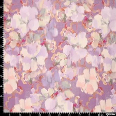 -Viscose stof - stretch - satijn - digitaal bloemen - roze multi - 22293-820 - Viscose stof - stretch - satijn - digitaal bloemen - roze multi - 22293-820