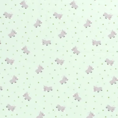 -Tricot stof - neushoorns - mintgroen - 17655-021 - Tricot stof - neushoorns - mintgroen - 17655-021