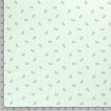 -Tricot stof - neushoorns - mintgroen - 17655-021 - Tricot stof - neushoorns - mintgroen - 17655-021
