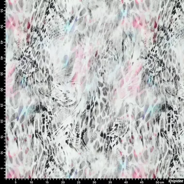 -Viscose stof - rayon - digitaal dierenprint - grijs - 21529-960 - Viscose stof - rayon - digitaal dierenprint - grijs - 21529-960